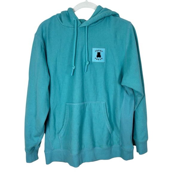 Teddy Fresh Other - Teddy Fresh Bear Hoodie Long Sleeve Size Adult Medium Blue Green